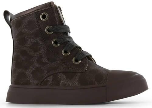 Shoesme suède sneakers donkerbruin Sneaker van