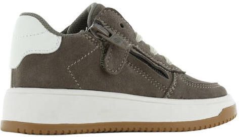Shoesme suède sneakers kaki ecru Groen