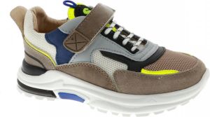 Shoesme Sneakers | Jongens | Grey Yellow | Leer |