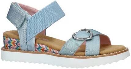 Skechers Miss Desert Kiss sandalen blauw Meisjes Textiel Effen 35