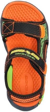 Skechers S-Slights Creature of Splash sandalen met lampjes zwart oranje Jongens Imitatieleer 27
