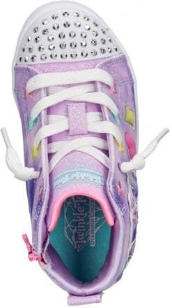 Skechers sneakers met lichtjes lila Paars Meisjes Imitatieleer Personage glitter - Foto 3