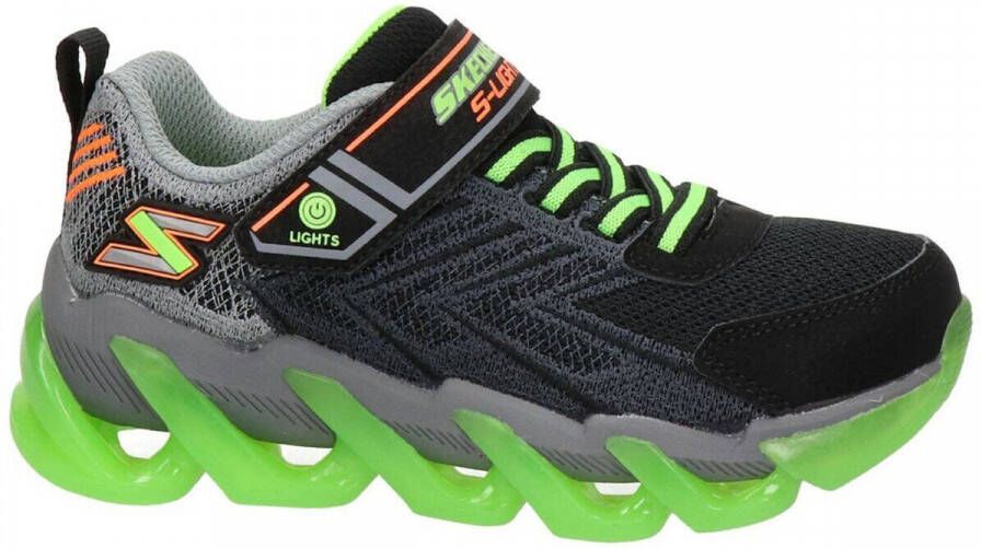 Skechers S-Lights sneakers met lichtjes zwart groen