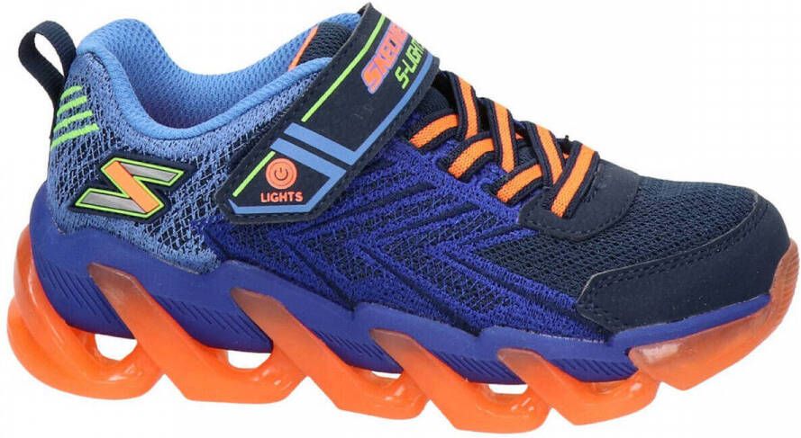 Skechers S-Lights sneakers met lichtjes blauw oranje