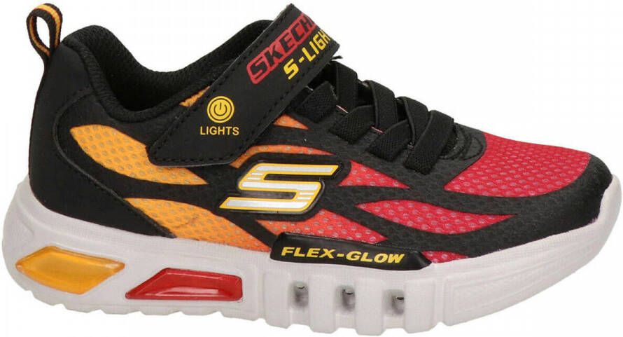 Skechers S Lights sneakers met lichtjes zwart rood - Schoenen.nl