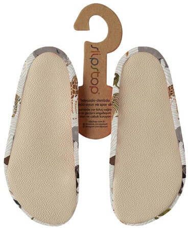 Slipstop waterschoenen beige Jongens Textiel Dierenprint 24 26