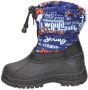 Snow Fun snowboots blauw zwart Synthetisch Tekst 33 - Thumbnail 2