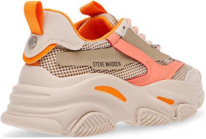 Steve Madden JPossession chunky sneakers grijs oranje Meisjes Textiel Meerkleurig 32 - Foto 5