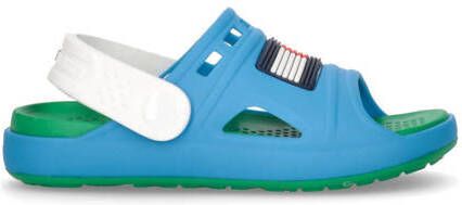 Tommy Hilfiger badslippers met hielbandje blauw Rubber 22 - Foto 2