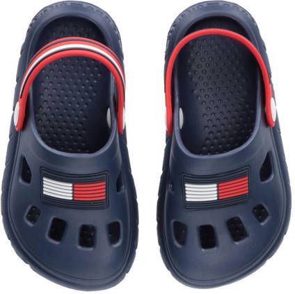 Tommy Hilfiger clogs donkerblauw Jongens Rubber Logo 22 23