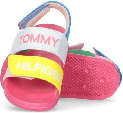 Tommy Hilfiger sandalen wit roze geel Meisjes Imitatieleer Meerkleurig 22