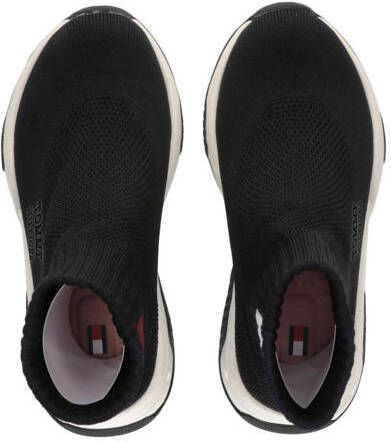 Tommy Hilfiger sock sneakers zwart Jongens Meisjes Textiel Logo 30