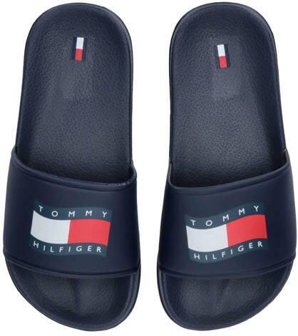 Tommy Hilfiger slippers donkerblauw Jongens EVA Logo - Foto 2