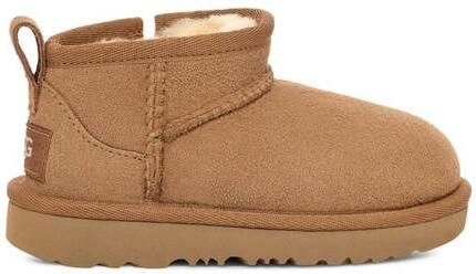 UGG Classic Ultra Mini Peuter Kleuter suède enkelboots chesnut Bruin Effen