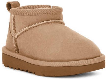 UGG Kids Classic Ultra Mini gevoerde enkelboots camel Bruin Suède - Foto 2