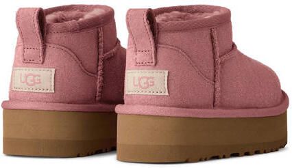 UGG Kids Classic Ultra Mini Platform gevoerde enkelboots roze Meisjes Suède - Foto 2