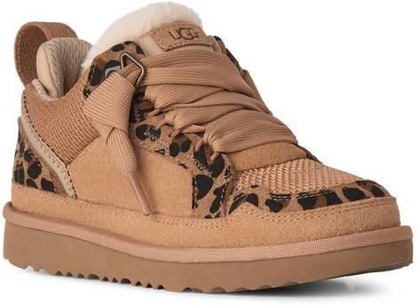 UGG Lowmel Spotted suède sneakers met panterprint cognac Bruin Panterprint - Foto 3