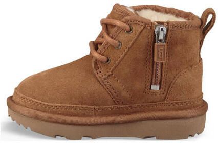 UGG suède veterboots camel Bruin Effen Enkelboot van - Foto 11