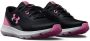 Under Armour BGS Surge 3 hardloopschoenen schoenen zwart roze Meisjes Mesh 37.5 - Thumbnail 1