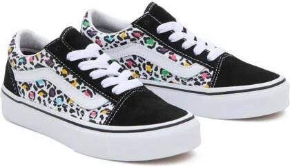 Vans Old Skool Animal Pop sneakers zwart wit multi Jongens Meisjes Textiel 30