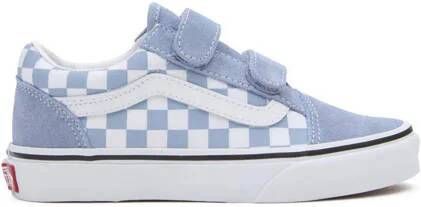 Vans Old Skool Color Theory Checkerboard sneakers lichtblauw wit Jongens Meisjes Textiel 27