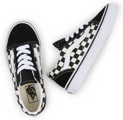 Vans Old Skool Zwart Jongens Meisjes Leer Ruit 27 Sneakers