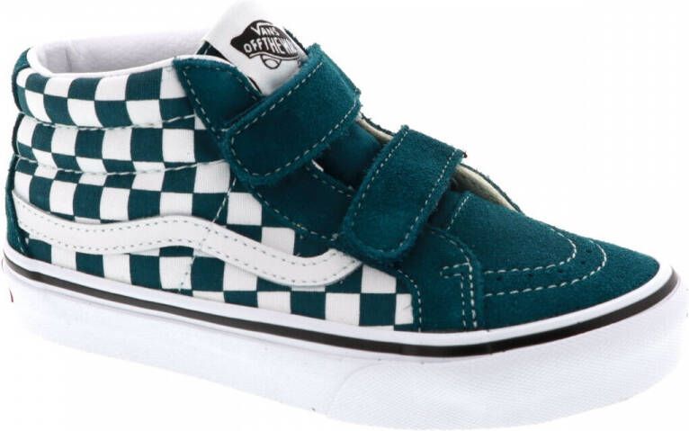 Vans Sk8 Mid sneaker met suède details en ruitdessin - Foto 5