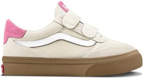 Vans Brooklyn LS leren sneakers ecru roze Jongens Meisjes Suède Meerkleurig