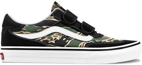 Vans Brooklyn LS leren suède camouflage sneakers zwart groen Camouflage
