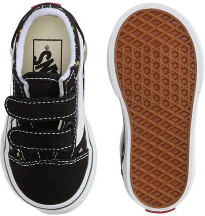 Vans Old Skool V katoenen gebloemde sneakers zwart meerkleurig Canvas - Foto 3