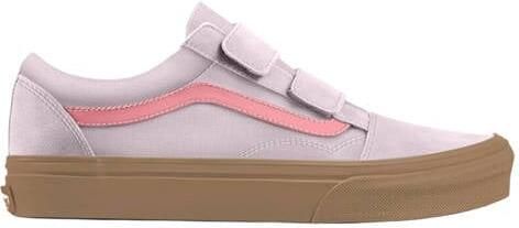 Vans Old Skool V katoenen sneakers lichtroze roze Jongens Meisjes Canvas
