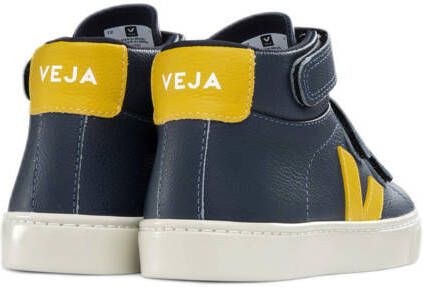 Veja Esplar Mid leren sneakers donkerblauw geel Jongens Leer Logo 28 - Foto 2