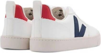 Veja leren sneakers wit blauw rood Jongens Leer Meerkleurig 28
