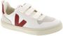 Veja Small-V-10-Velcro Sneaker Junior Wit Donkerrood - Thumbnail 2