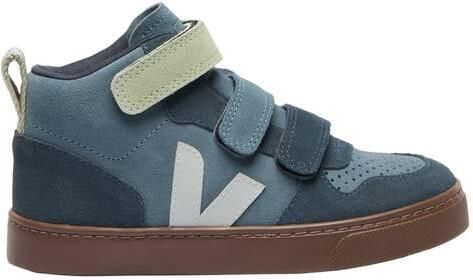 Veja Small V-10 Mid suède sneakers blauw Meerkleurig