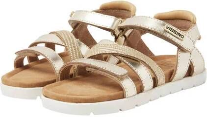 VINGINO Florence leren sandalen goud metallic Meisjes Leer Meerkleurig 32