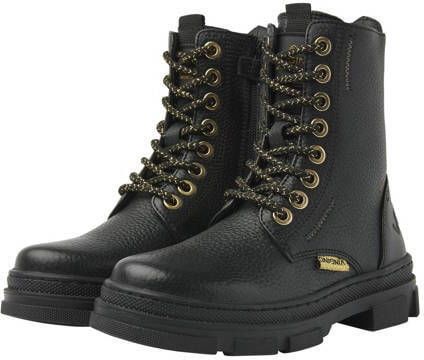 VINGINO Jennifer leren veterboots zwart Meisjes Leer 28