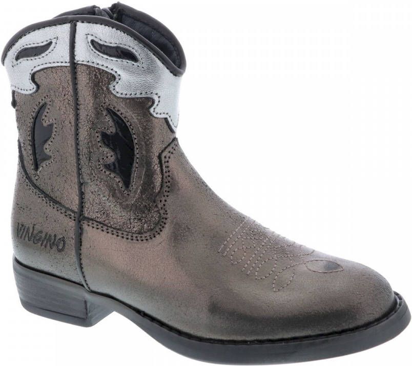 Vingino Meisjes Enkellaarzen Vg42-8005-04-952 Vera Grijs - Schoenen.nl