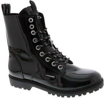 Vingino Eva High Veterboots Laarzen Met Veters Zwart - Foto 3