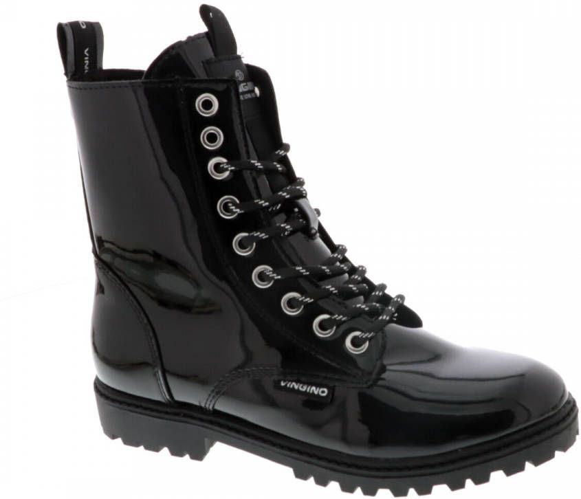 Vingino Eva High Veterboots Laarzen Met Veters Zwart - Foto 4