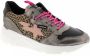 Vingino Zetta leren sneakers met panterprint roze metallic - Thumbnail 3