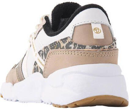 VINGINO Odilia leren sneakers beige wit Meisjes Leer Panterprint 38 - Foto 4