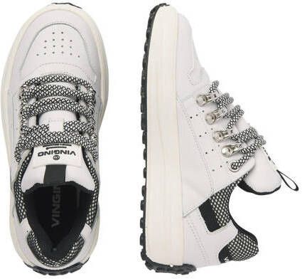 VINGINO Owen chunky leren sneakers wit Jongens Leer Meerkleurig 30