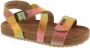 Vingino Melia leren sandalen met panterprint geel multi - Thumbnail 4