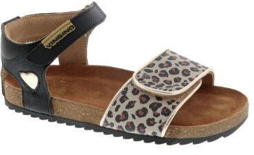 Vingino Floor leren sandalen panterprint zwart - Foto 7