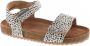 Vingino Tavi leren sandalen met dierenprint ecru - Thumbnail 5