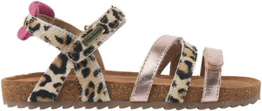 VINGINO Vienna leren sandalen beige roze metallic Leer Meerkleurig 24 - Foto 6