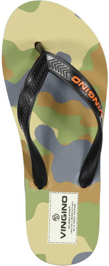 VINGINO Xuus teenslippers groen camouflafe Jongens Rubber 28