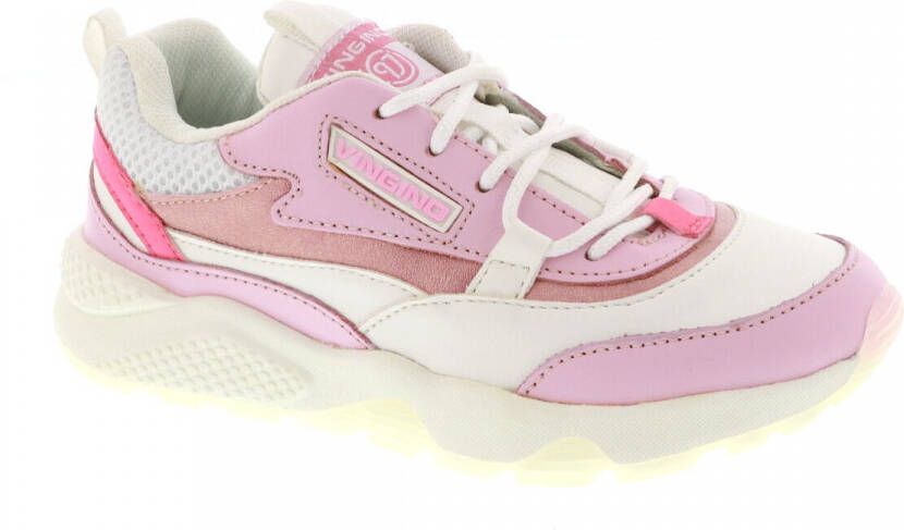 Vingino Marta leren chunky sneakers lichtroze - Foto 3