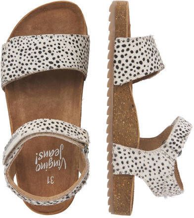 VINGINO Tavi leren sandalen met dierenprint wit zwart Leer Dierenprint 25 - Foto 4